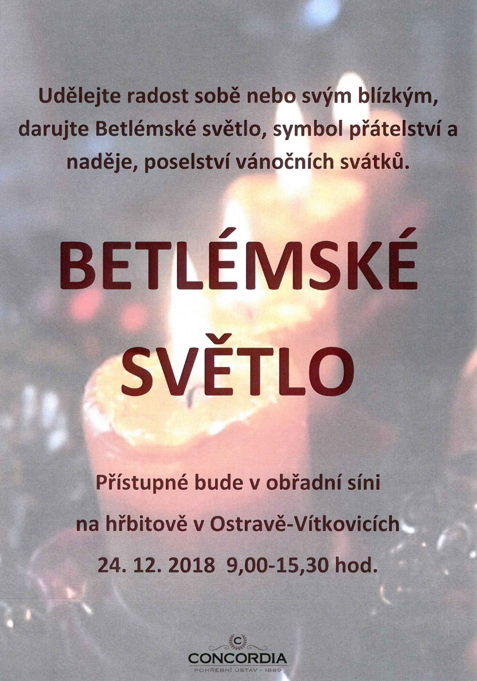 Betlémské světlo 2018