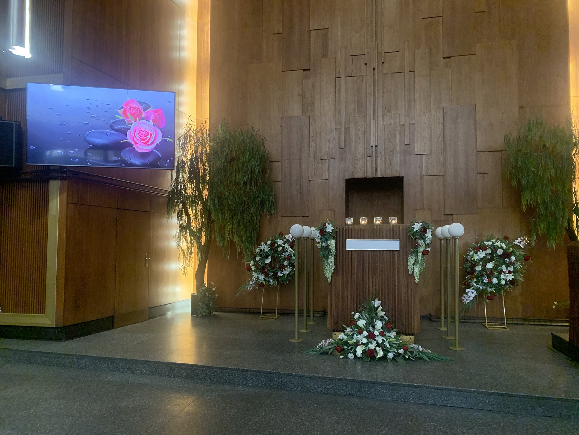 Obřadní síň krematorium Slezská Ostrava